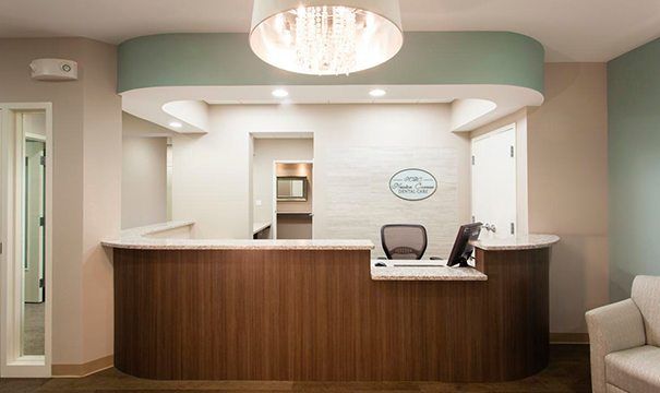 Dental office reception desk