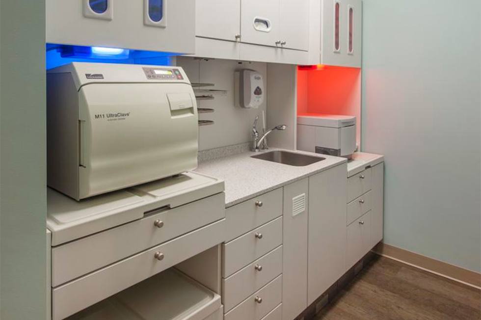 Dental lab and storage area