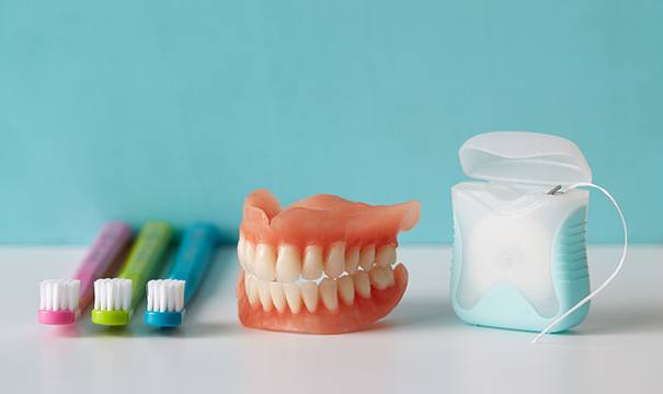 Dental products on a counter top