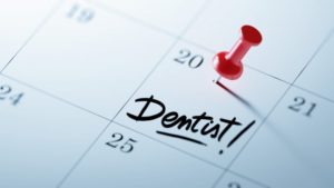 Appointment to use dental insurance marked on calendar