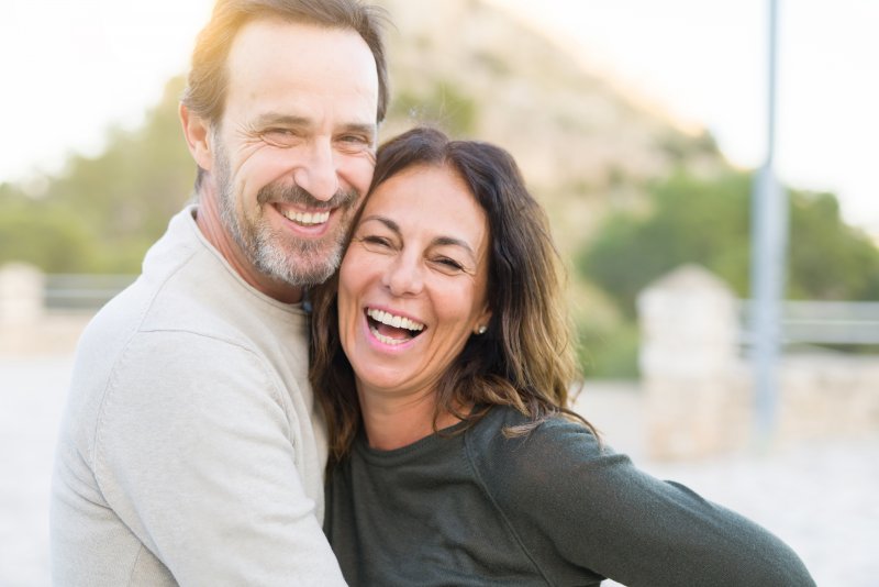 older couple smiling together